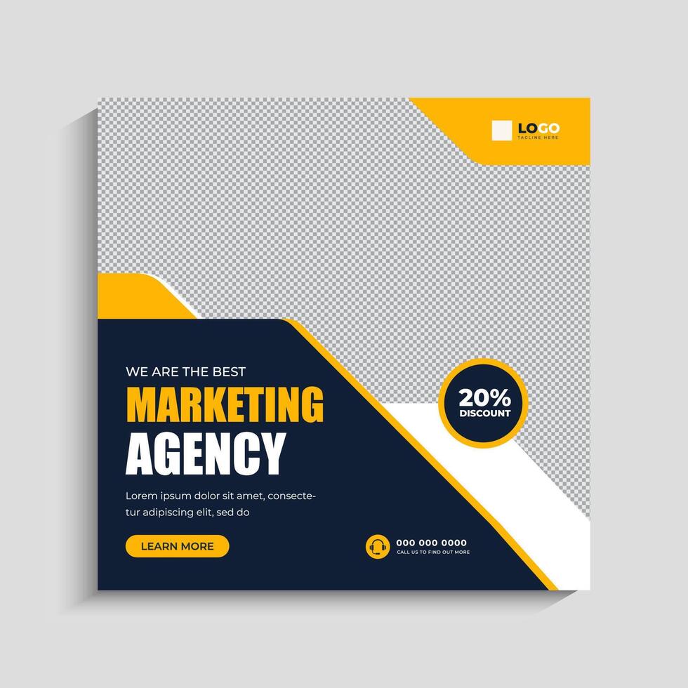 Digital marketing social media post and banner template vector