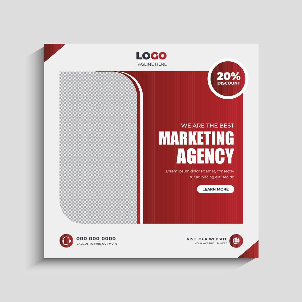 Digital marketing social media post and banner template vector