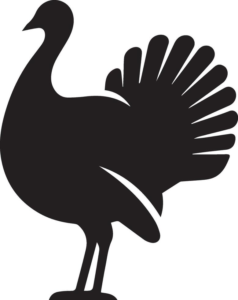 Turkey silhouette illustration isolated on white background. vector
