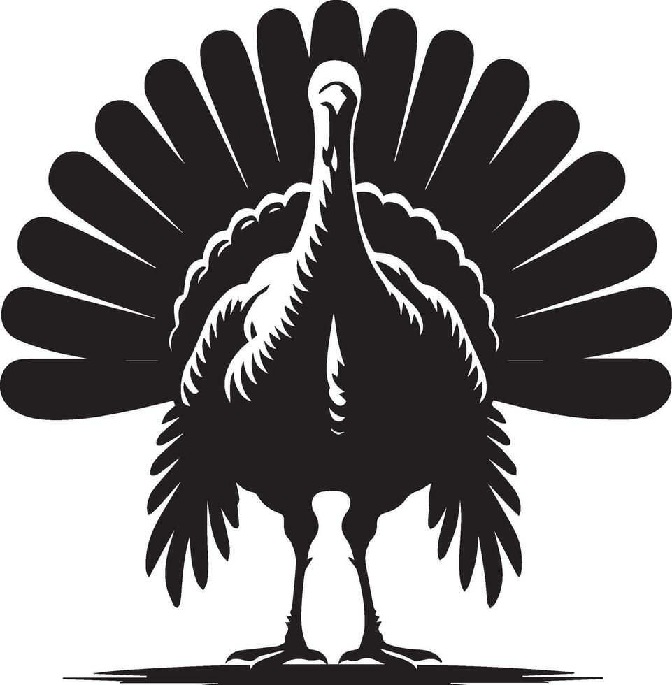 Turkey silhouette illustration isolated on white background. vector