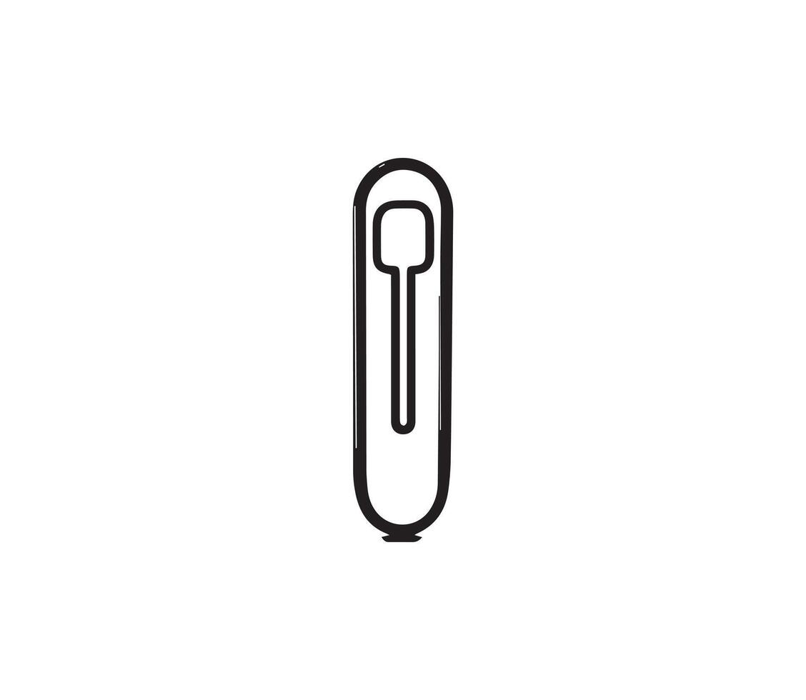 Paper clip icon . Paperclip icon . Paperclip icon vector