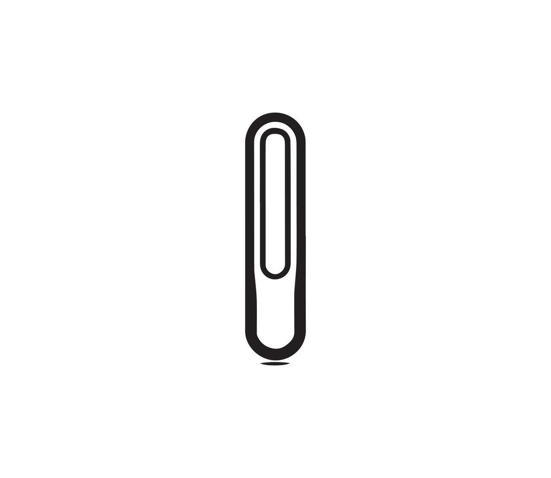 Paper clip icon . Paperclip icon . Paperclip icon vector