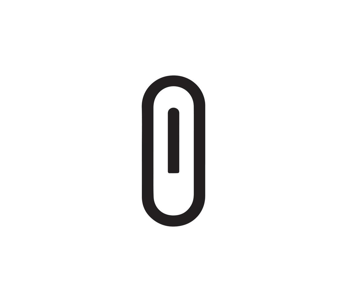 Paper clip icon . Paperclip icon . Paperclip icon vector