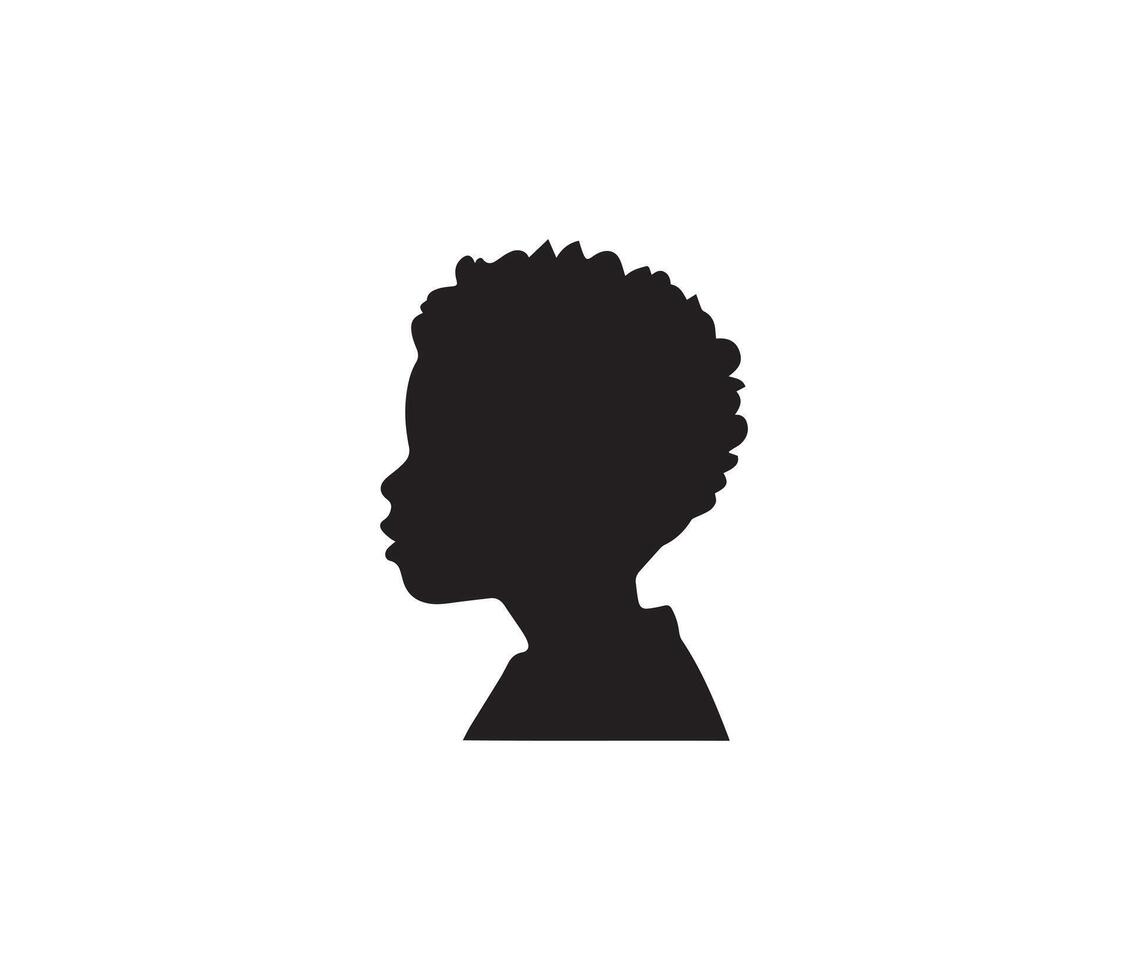 Black silhouettes of boys on white background. illustration. vector