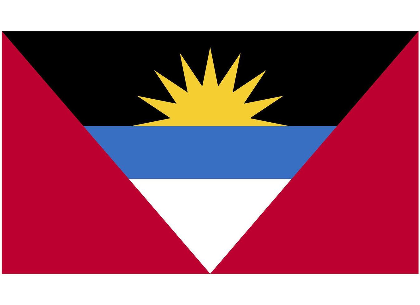 ANTIGUA AND BARBUDA National Flag vector