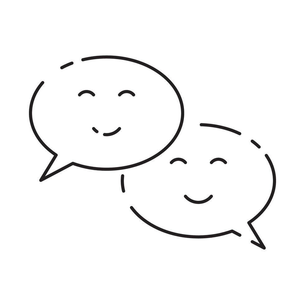 Robot icon. Chatbot icon. Cute smiling bot. Outline robot sign. Flat line cartoon illustration. Voice support service bot. Virtual online support. vector