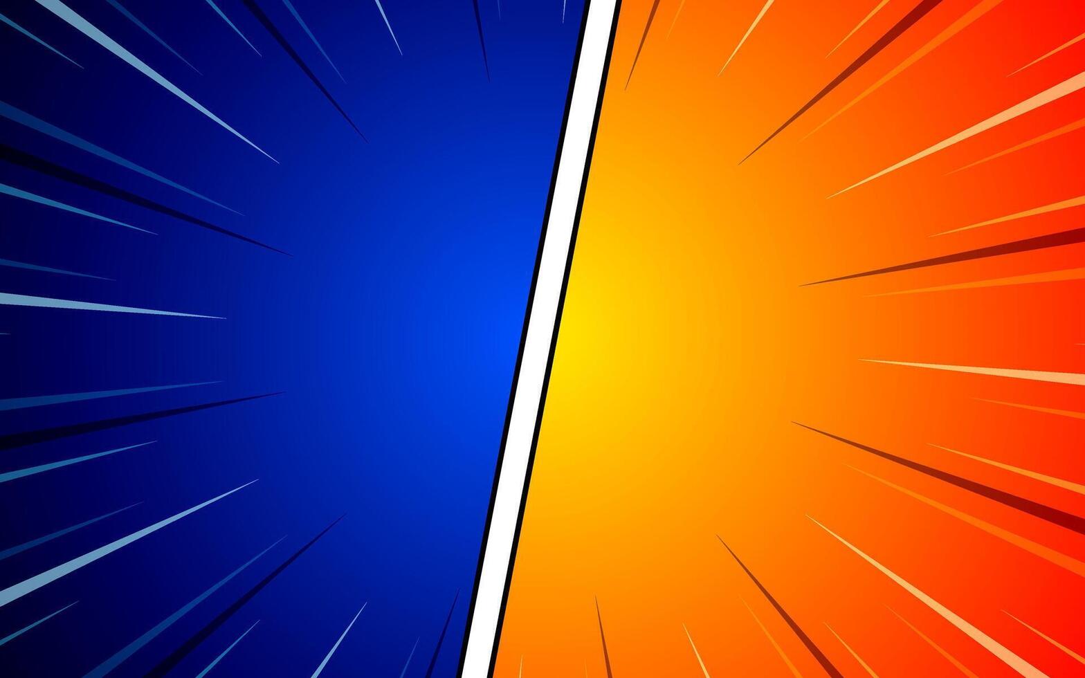 Versus pop art background template for cartoon comic book page or poster. Background with halftone effect in comic style design. vector