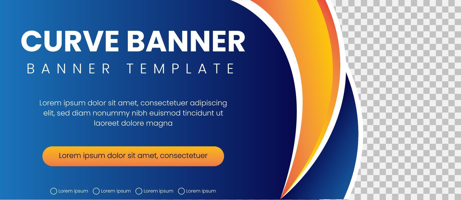 GRADIENT BLUE WAVE BANNER TEMPLATE vector