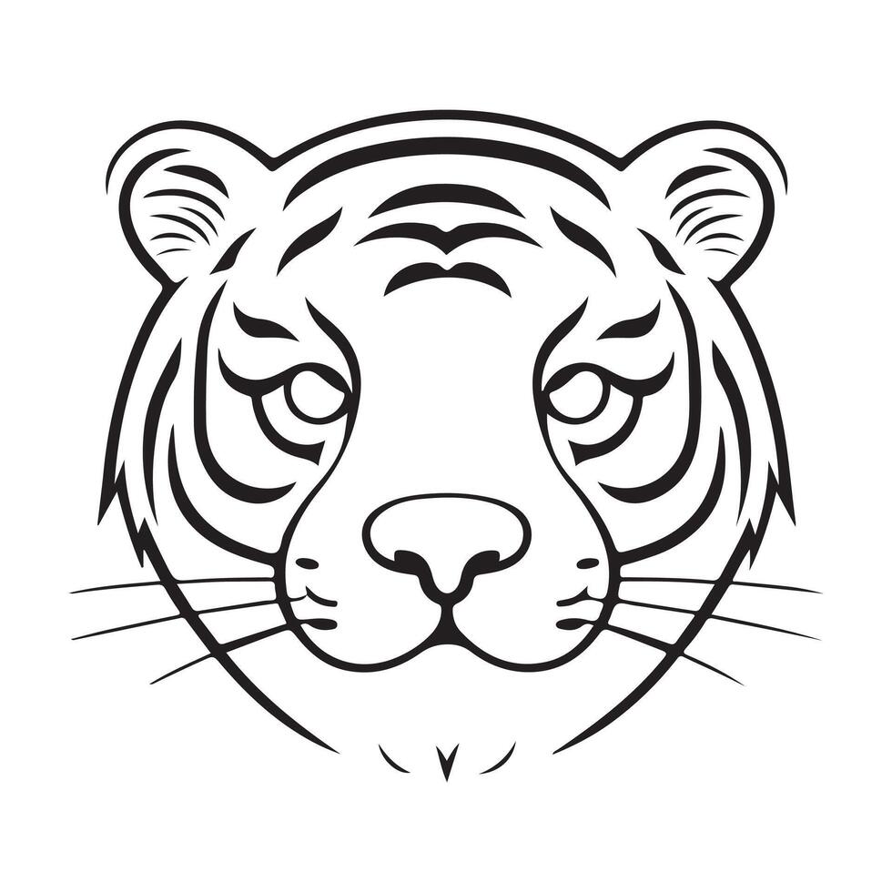 Tigre negro y blanco dibujos animados personaje diseño recopilación. blanco antecedentes. mascotas, animales vector