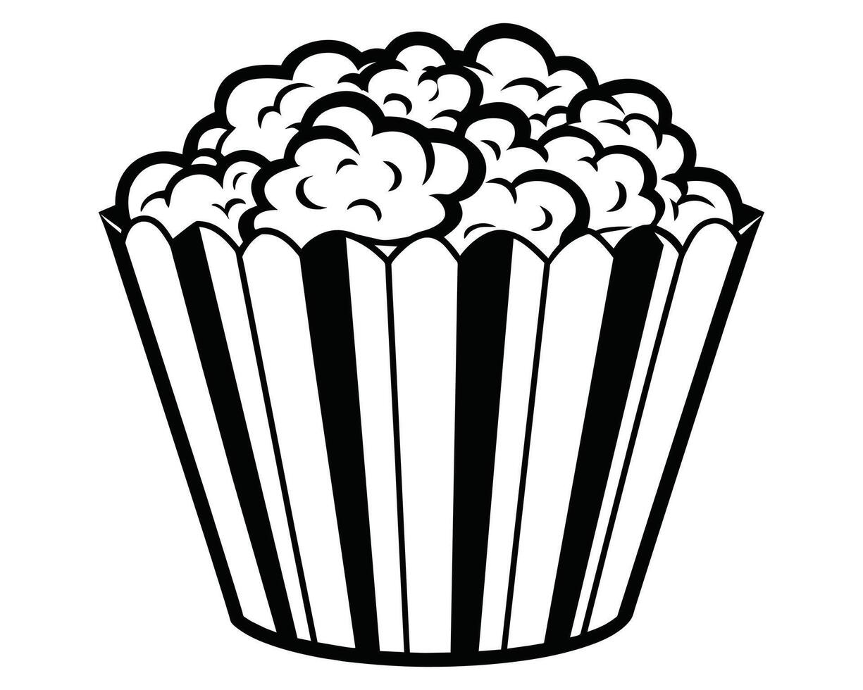Popcorn hand drawing vector