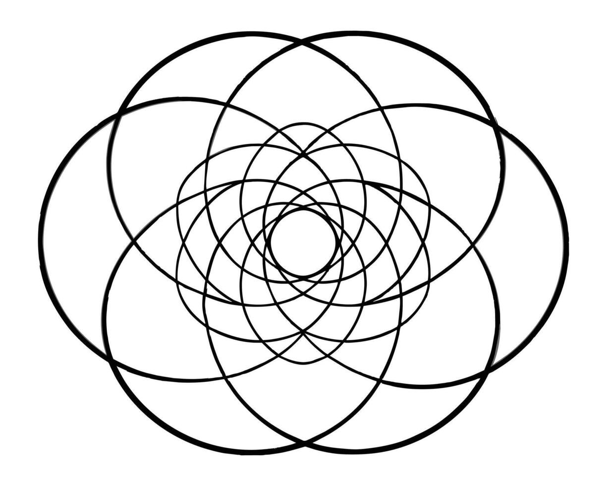 Seed of life symbol Sacred Geometry vector