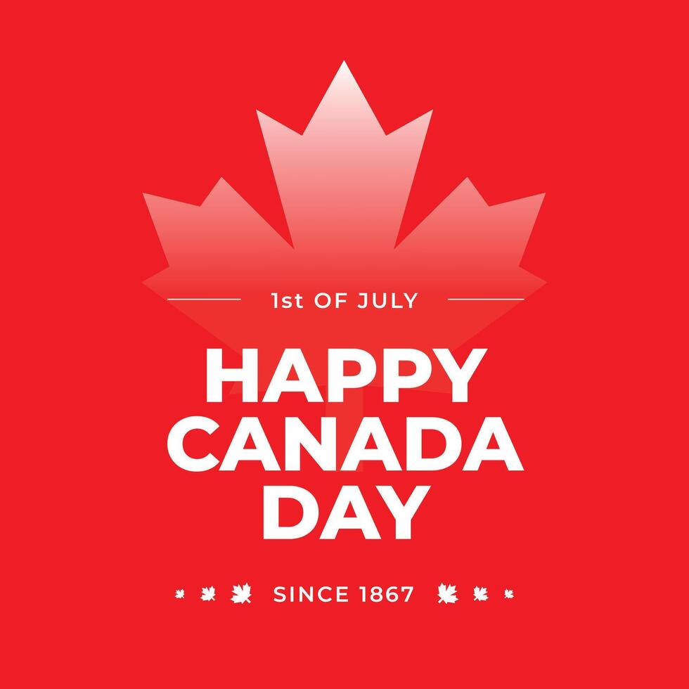 July 1st. Canada day background advertising banner template design. Maple leaf, red and white. Canada victory day. Canada day banner or header background. First of July National Holiday Greeting card vector