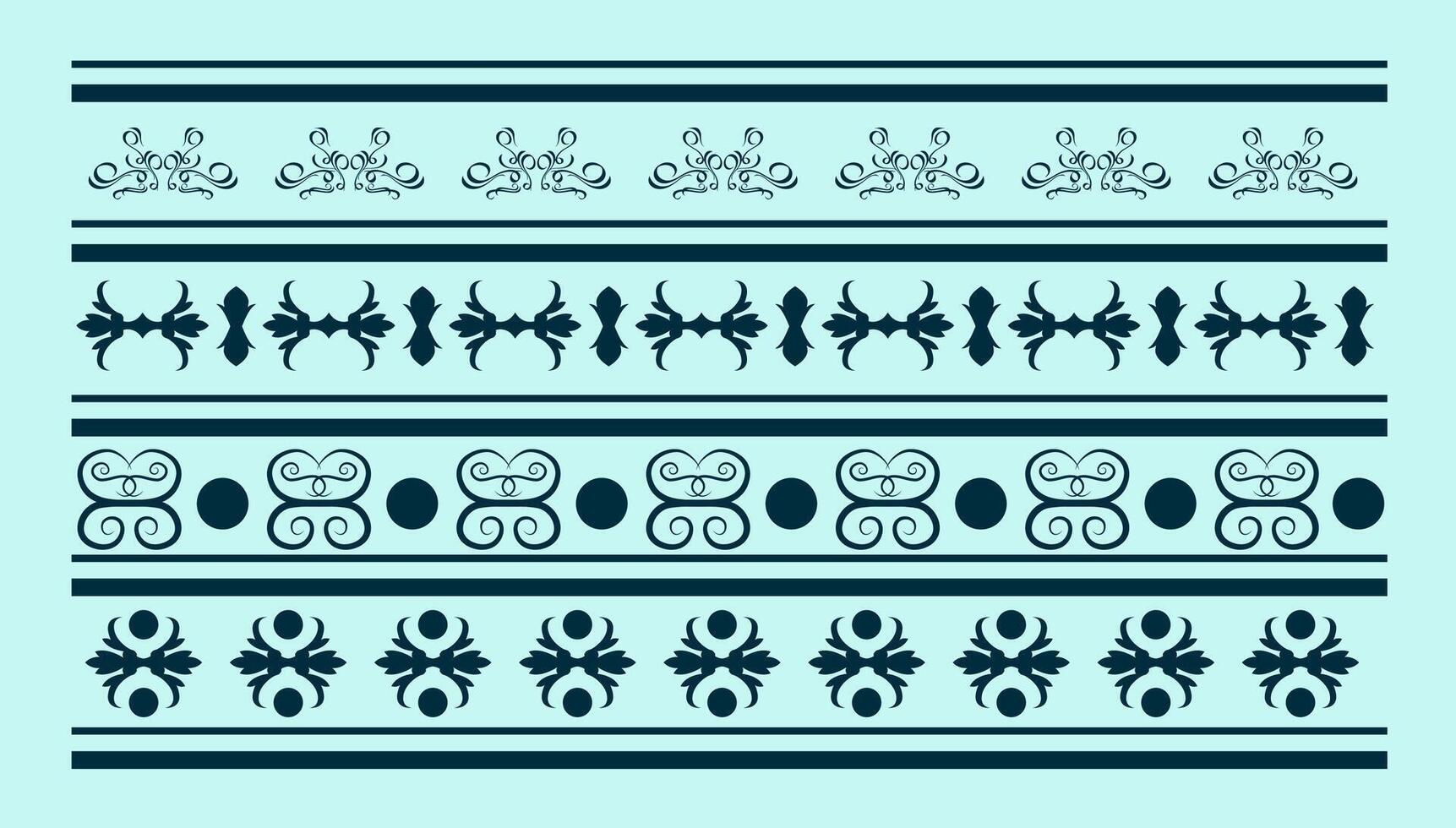 Decorative pattern design repeating style classical curves decoration vector