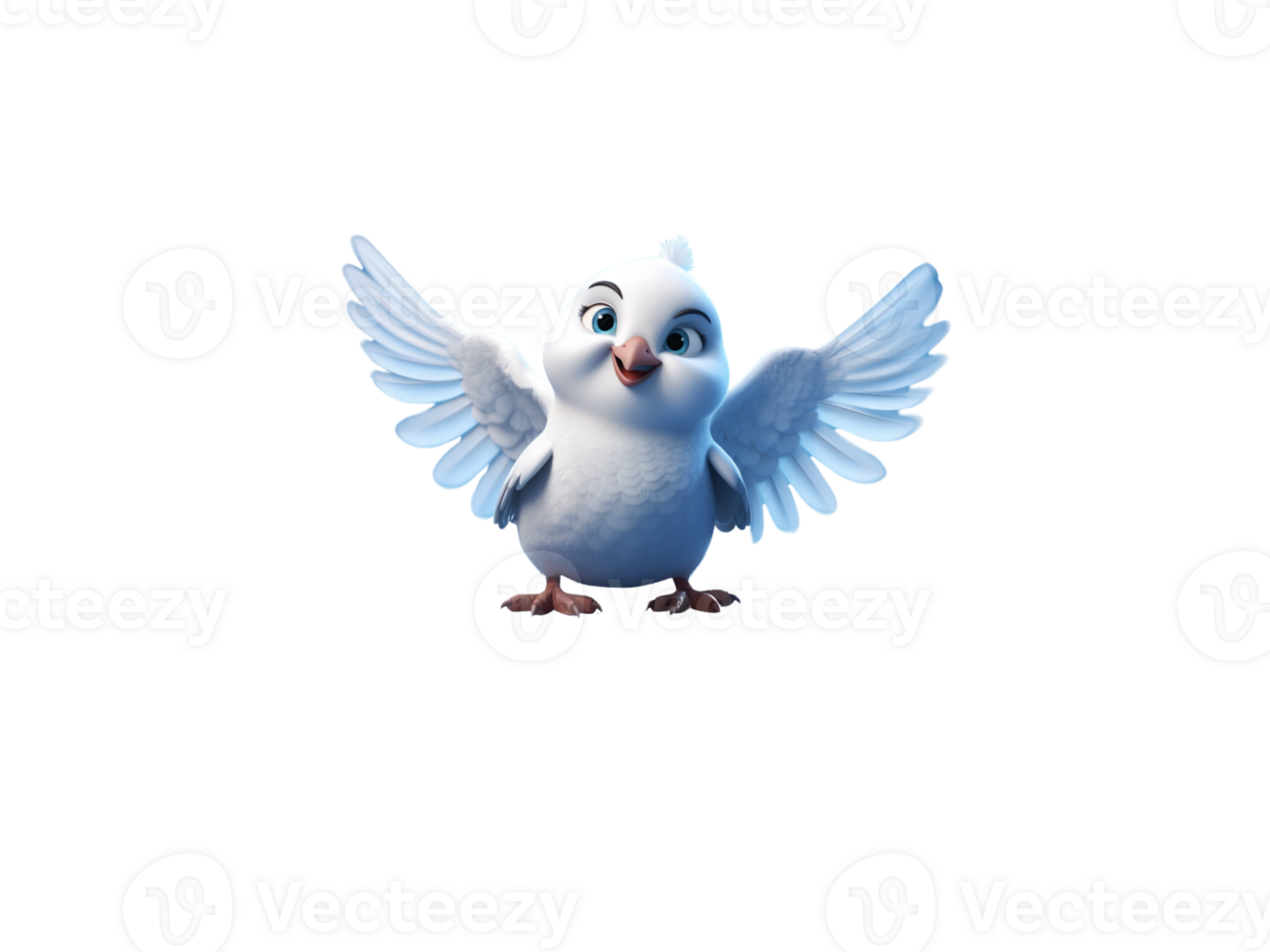 A white dove world science day for peace and World Peace Day 3D cartoon png