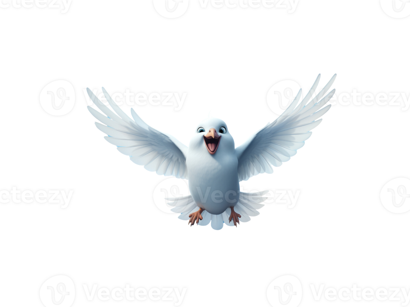 A white dove world science day for peace and World Peace Day 3D cartoon png