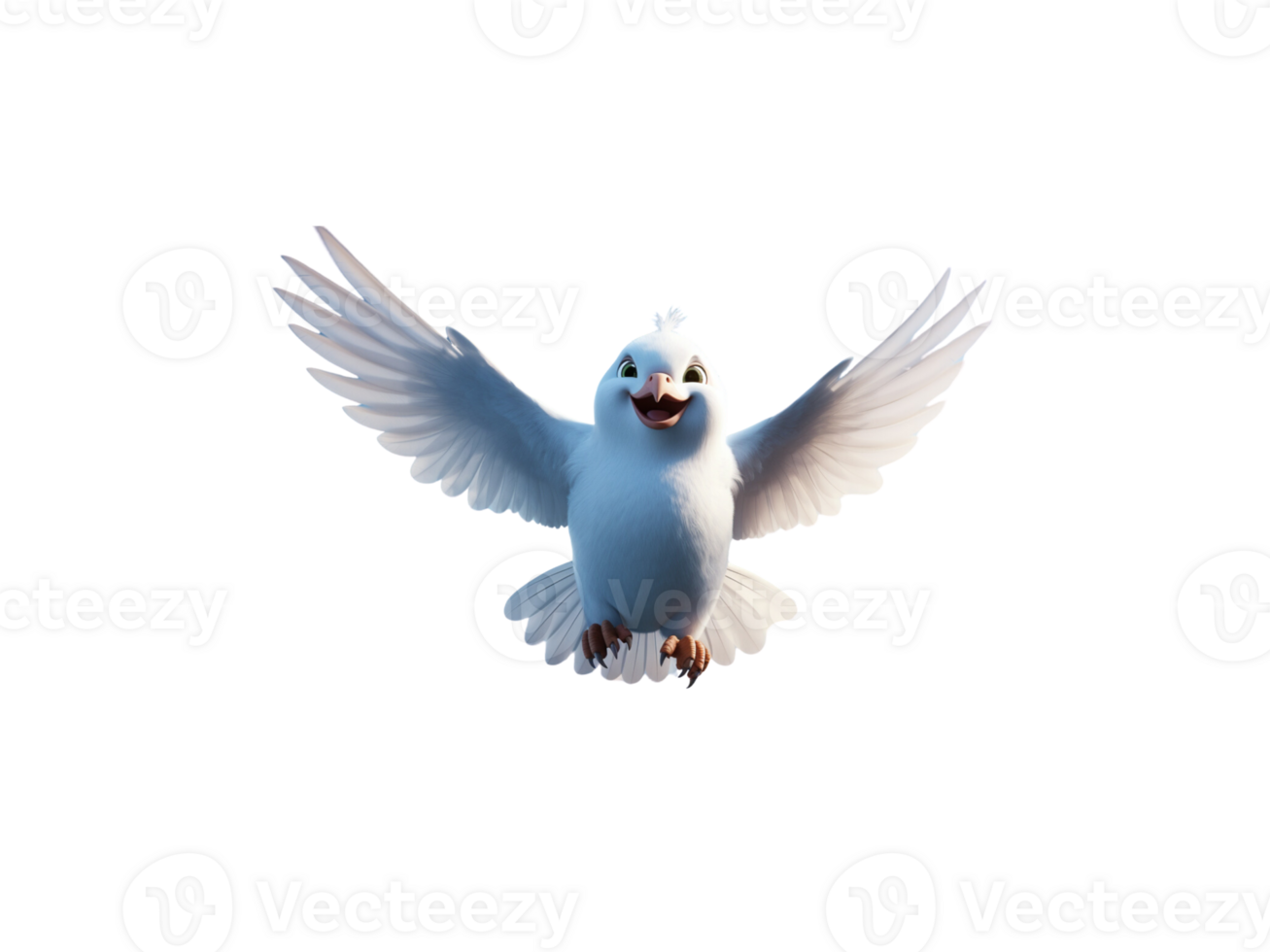 A white dove world science day for peace and World Peace Day 3D cartoon png