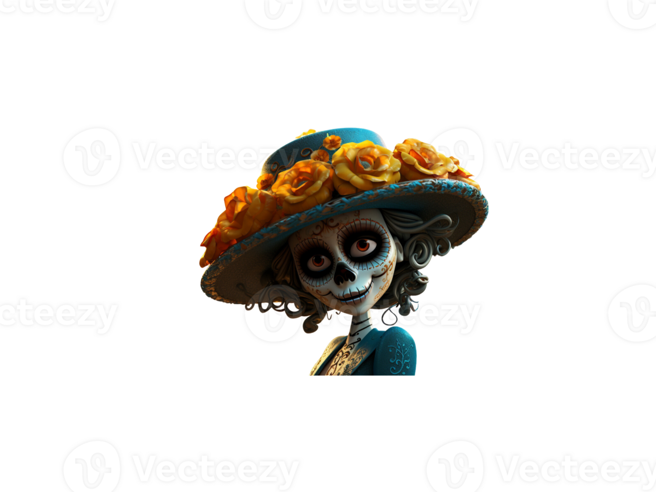 Day of the Dead 3D cartoon character png