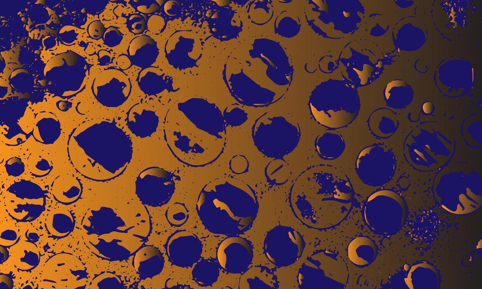 a blue and orange background with many circles vector