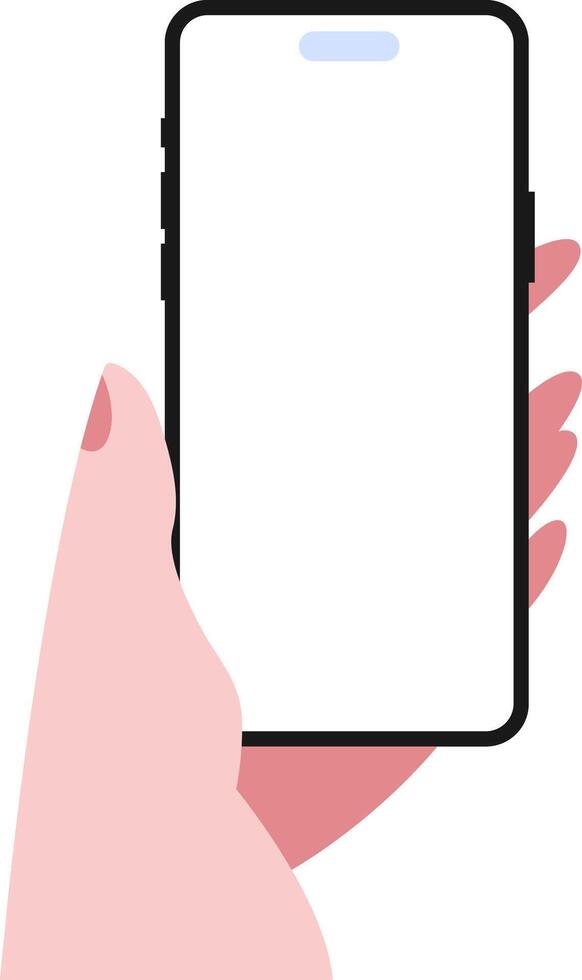 Simple flat Hand Holding Phone illustration vector