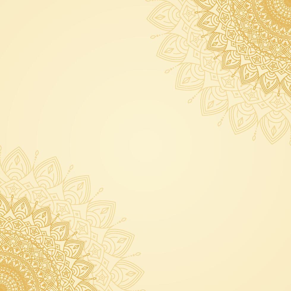 florido dorado mosaico mandala elegancia cuadrado antecedentes diseño vector