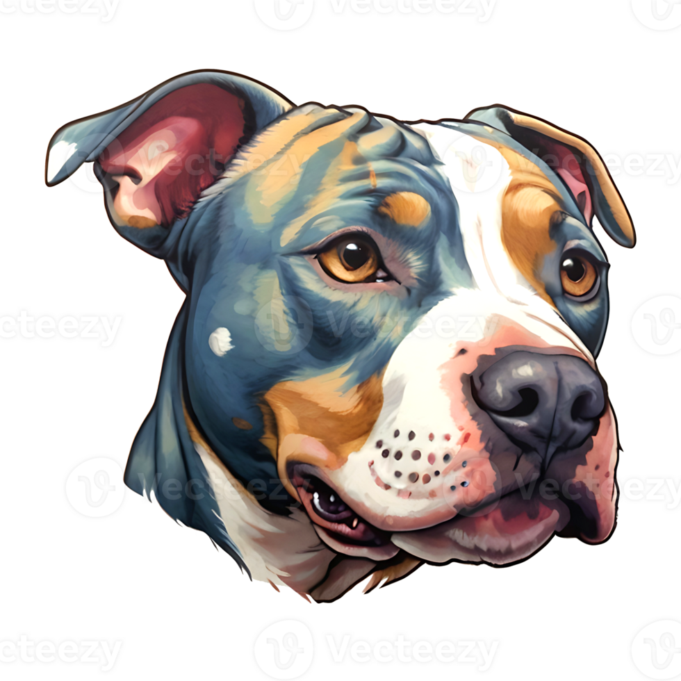 chien tête autocollant png