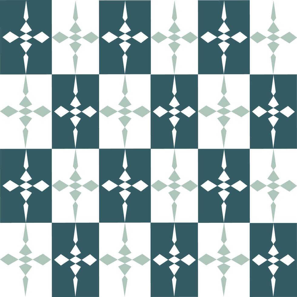 Abstract illustration, green and white checker vector