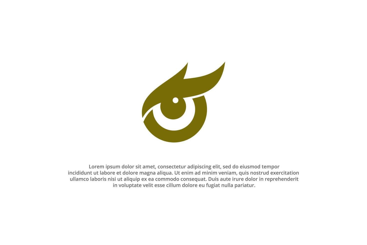 eagle eye and letter o logo vector