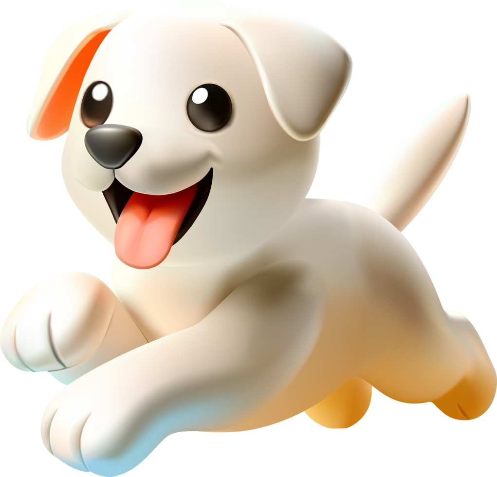 Labrador Retriever 3D running png
