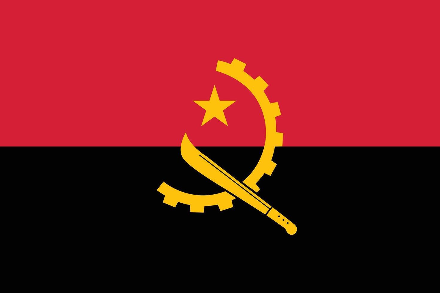 National Flag of Angola. Angola Flag. vector