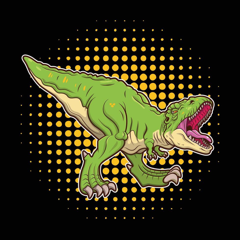 tyrannosaurus rex illustration for t shirt design vector