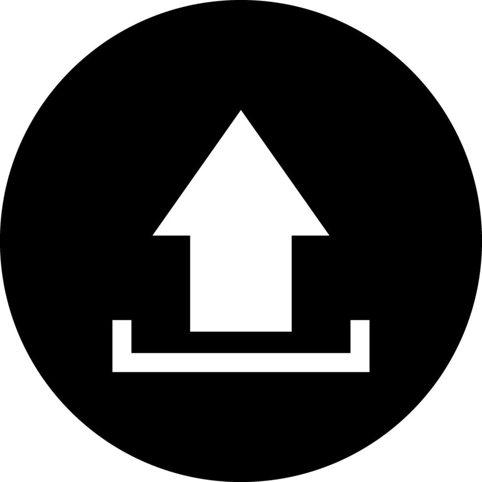 Download icon upload circle symbol. Save button file flat for web illustration design vector