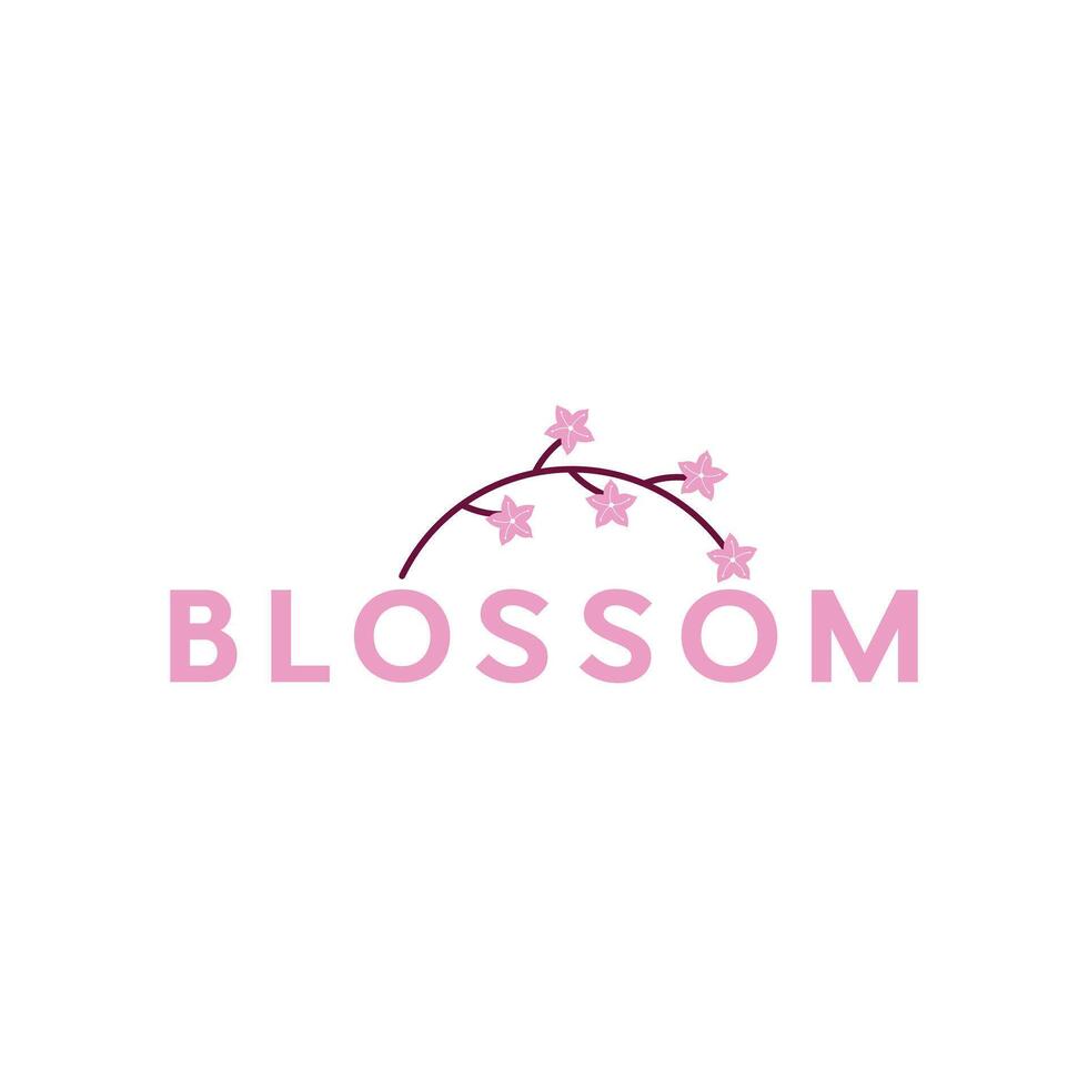 Blossom Flower lotus modern business logo design template vector