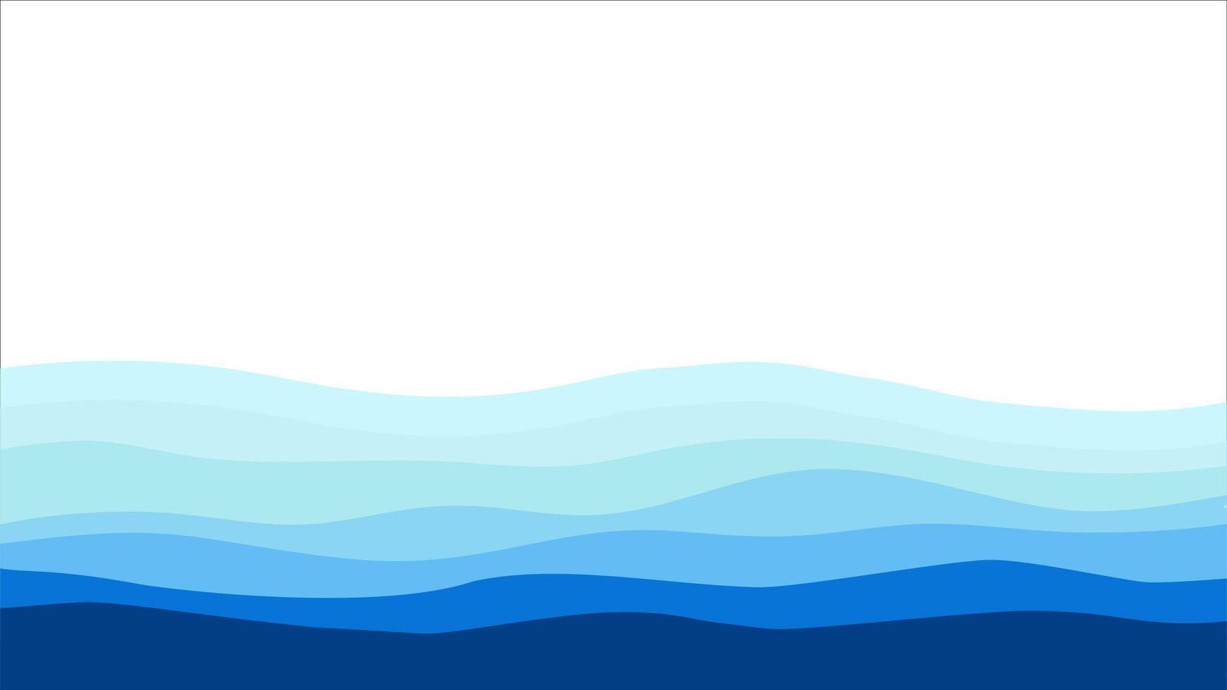 Wave sea . Ocean background vector