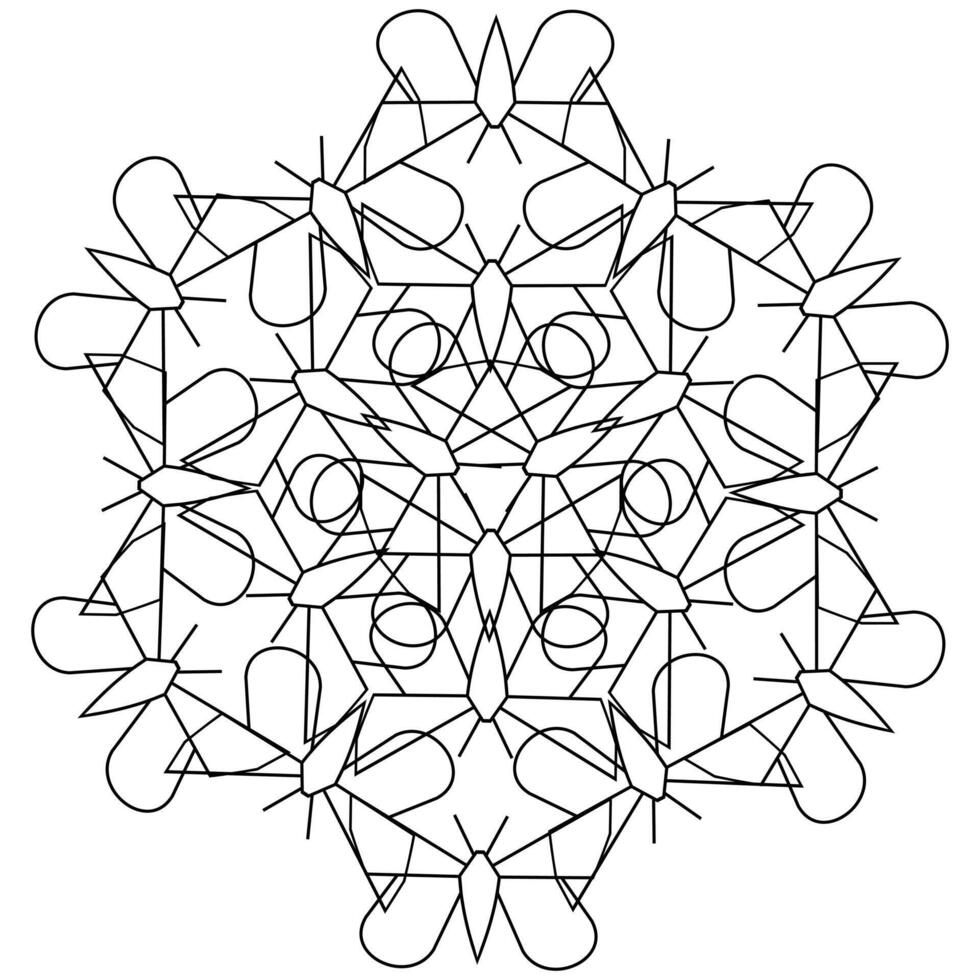 Ornament in black color from geometric figures of butterflies in combinatorics style on a white background vector