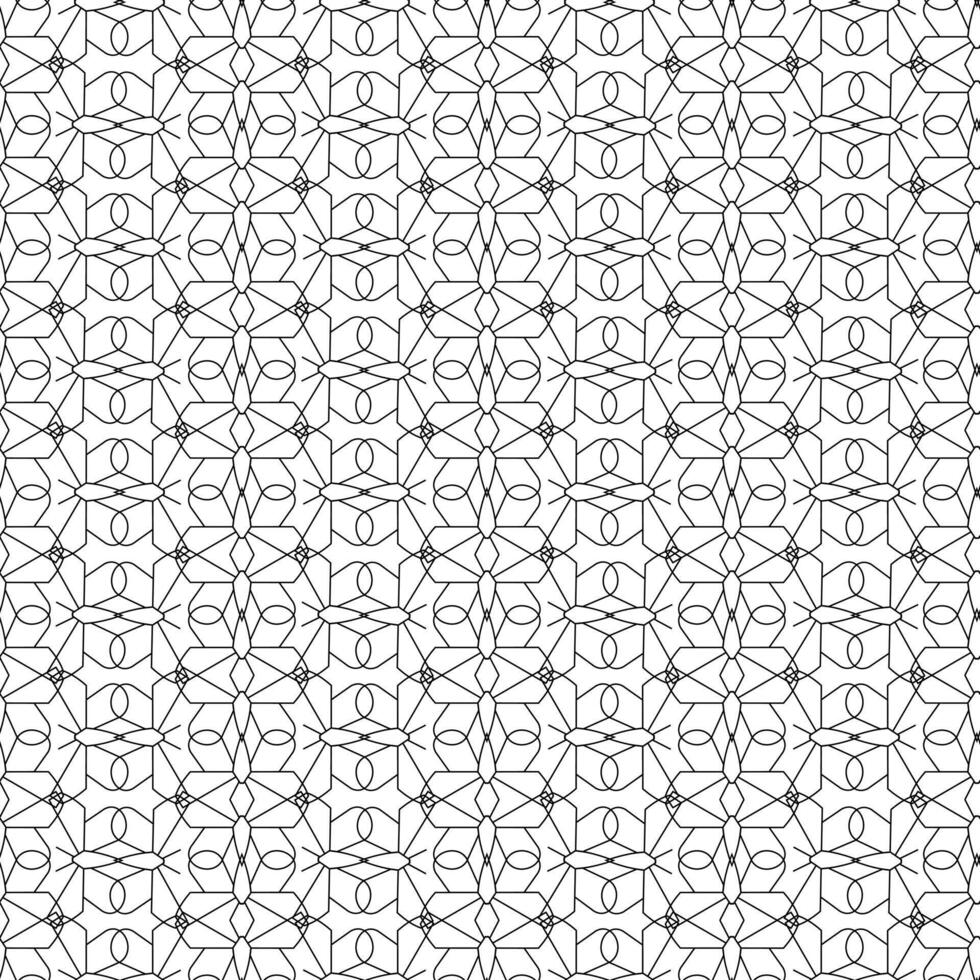 Seamless black pattern of geometric butterflies in combinatorics style on a white background vector