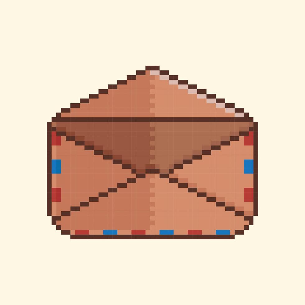 Envelope in pixel art style vector