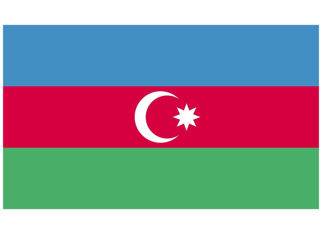 Azerbaijan National Flag vector