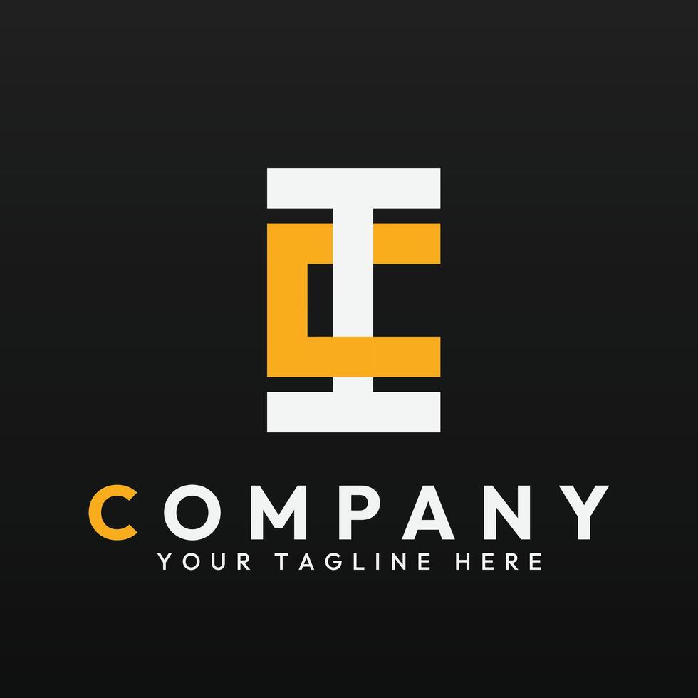 Logo template of letter C and I vector
