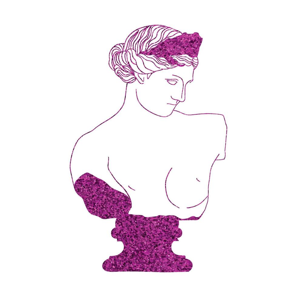 Greek Sculpture , Aesthetic Greek bust sculpture line art of a woman, Artemis Line Art Print, Greek sculpture, classical sculpture, modern style, Greek woman , Venus de milo printed design t shirt vector