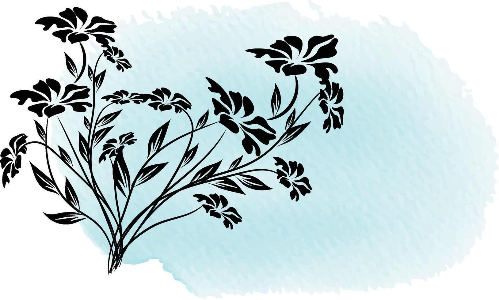 hand drawn plants vector