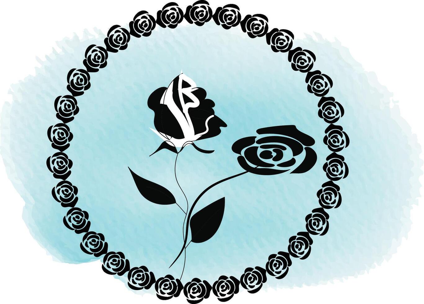 realistic hand drawn flowers with blank banner vector