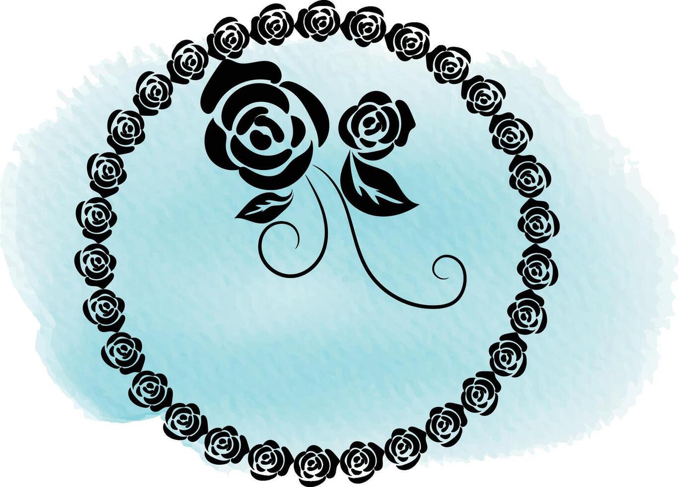 realistic hand drawn flowers with blank banner vector