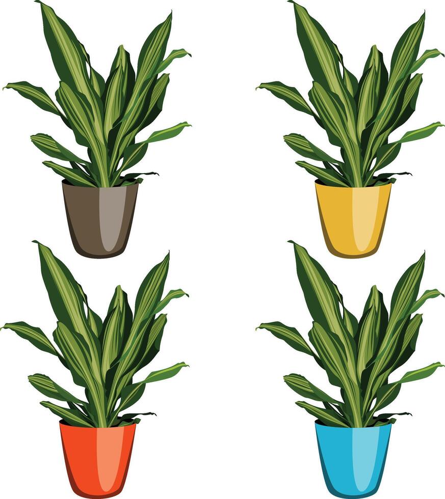 Little plant pot for office and home decor vector
