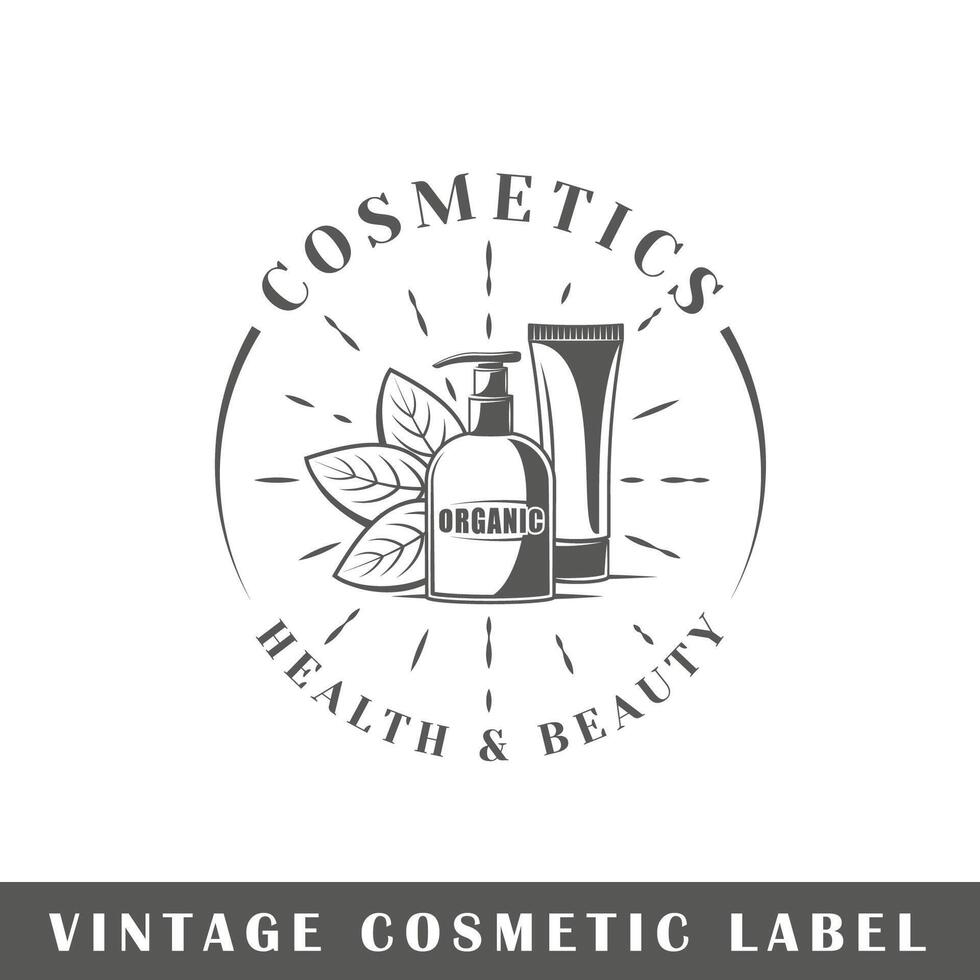 Cosmetic label isolated on white background vector