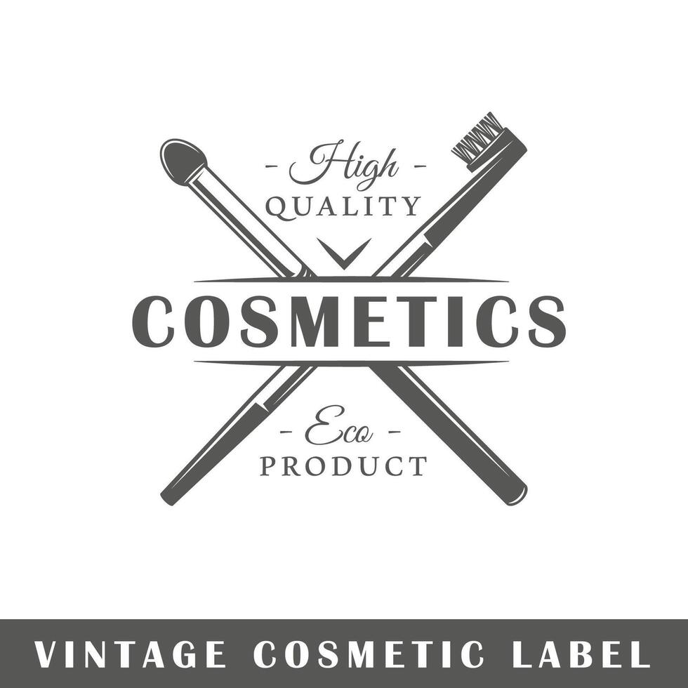 Cosmetic label isolated on white background vector