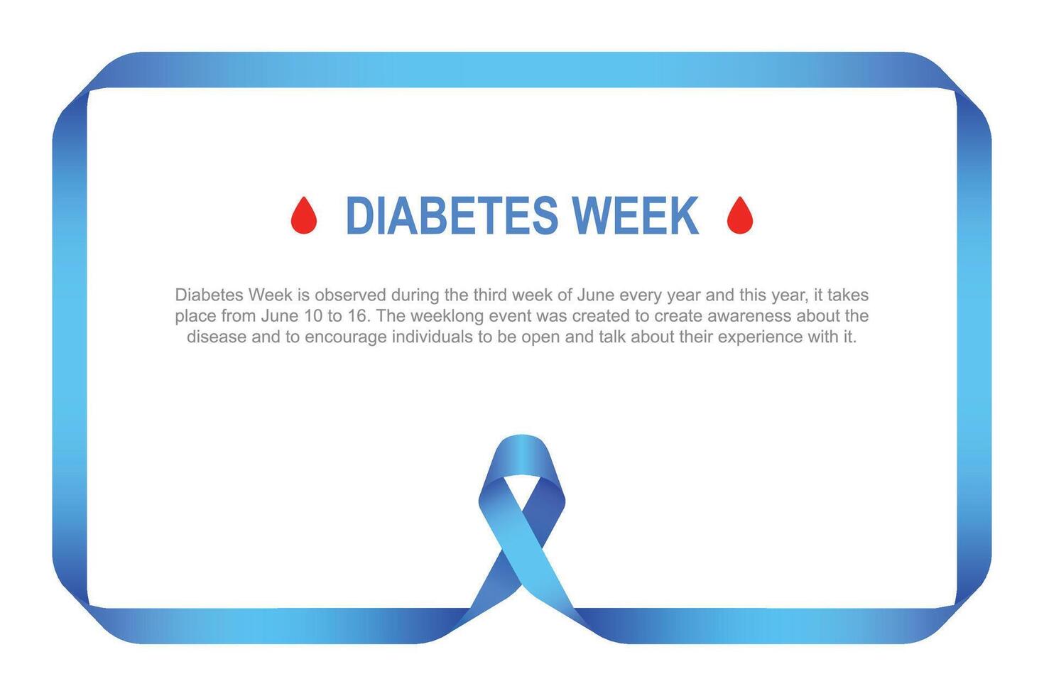 Diabetes Week background. vector
