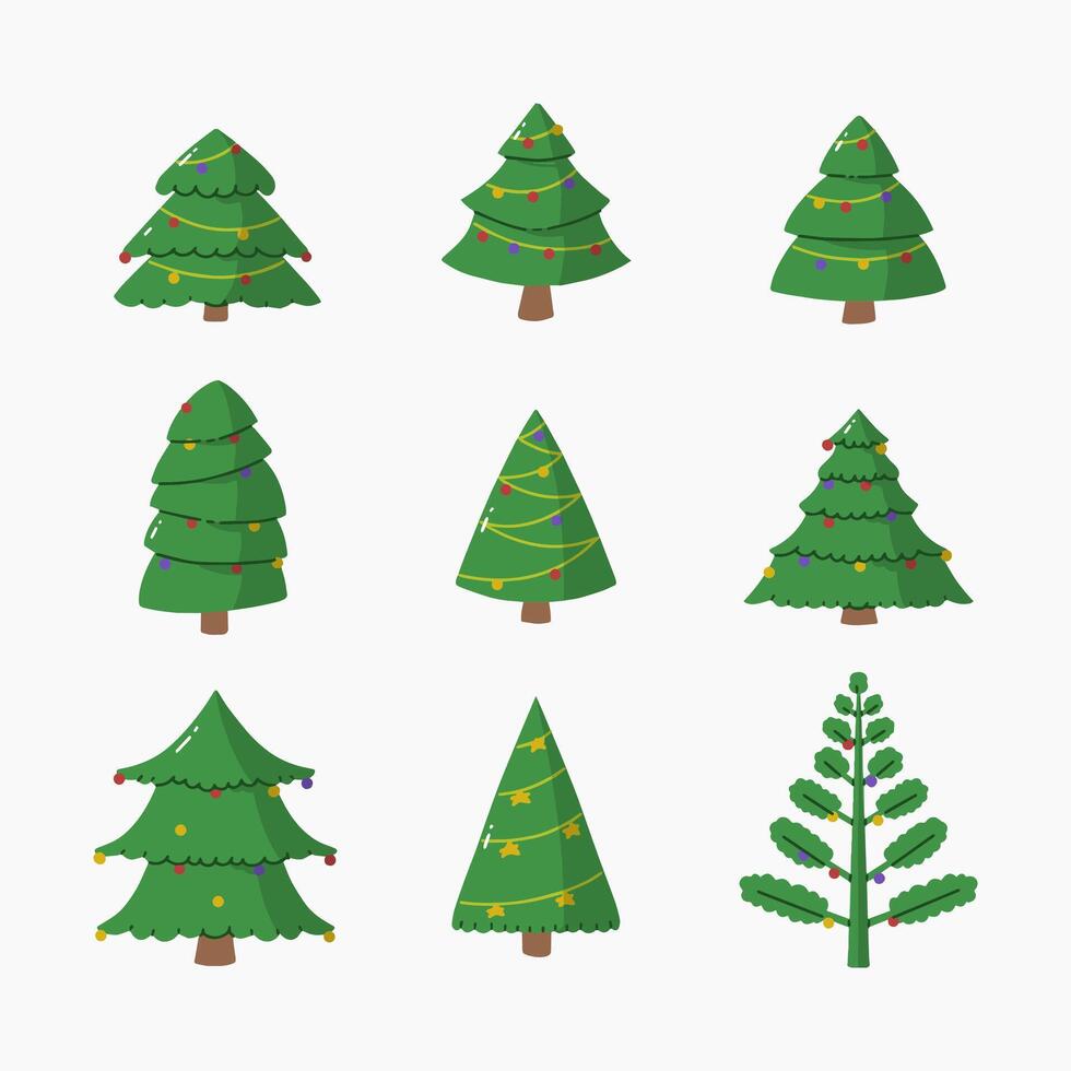 Christmas tree hand drawn illustration vector