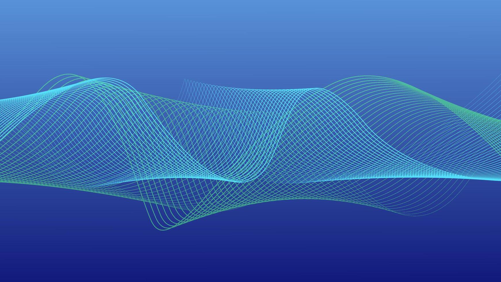 Abstract glowing wave lines on dark blue background. Dynamic wave pattern. Modern flowing wavy lines. Futuristic technology concept. Suit for banner, poster, cover, brochure, flyer, website vector