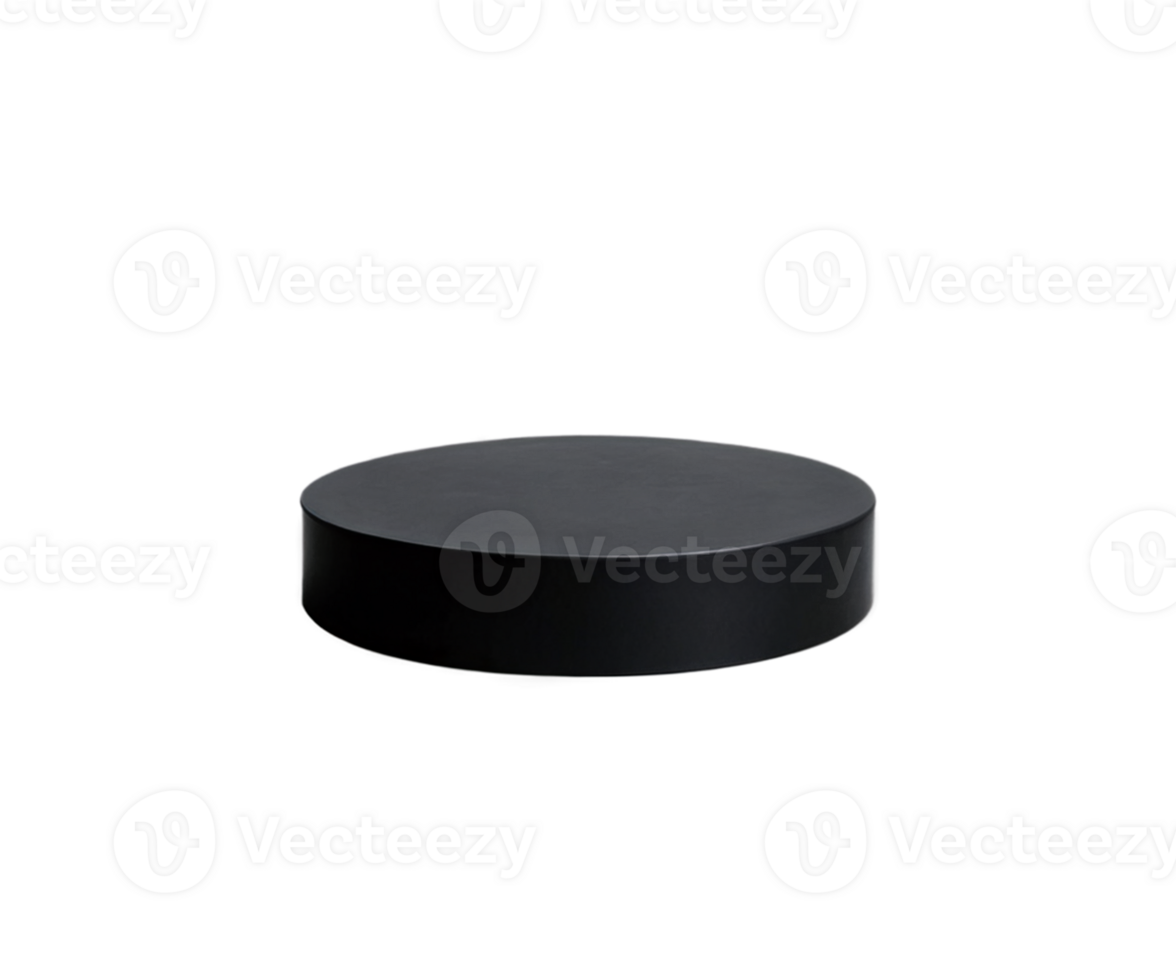 Black Podium product display platform on transparent background png