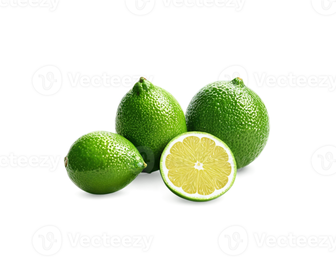 Citrus lime fruit Hyperrealistic Highly Detailed Isolated On Transparent Background png
